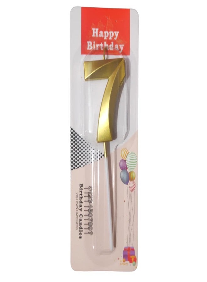 Luxaar Quality Gold Number Candles, Birthday Cake Candles, 5.3 inches Gold Number Cupcake Candle, Birthday Wedding Anniversary New Year Party Cake Decorations Topper(Number 0-9 for Choosing) (7) - Image 4